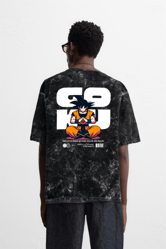 Goku Acid Washed Oversized Tee NuanceDesigns