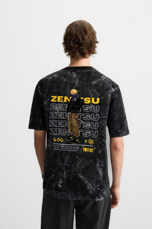 Zenitsu Acid Washed Oversized Tee NuanceDesigns
