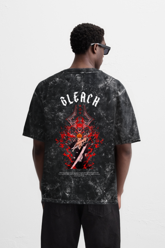 BLEACH Acid Washed Oversized Tee NuanceDesigns